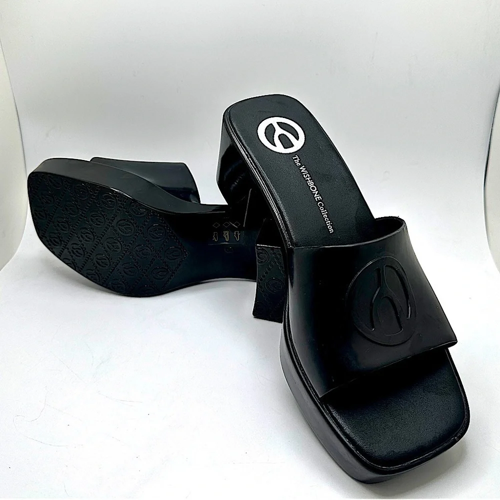 WISHBONE - Leslie heeled mules size US 6 - Picture 3 of 15